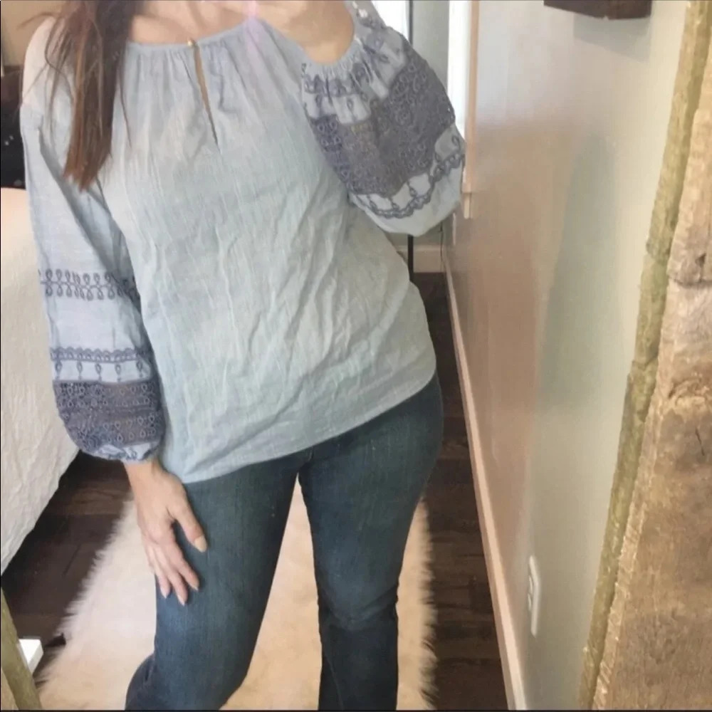 Elliott Lauren xsmall oversized chambray blouse